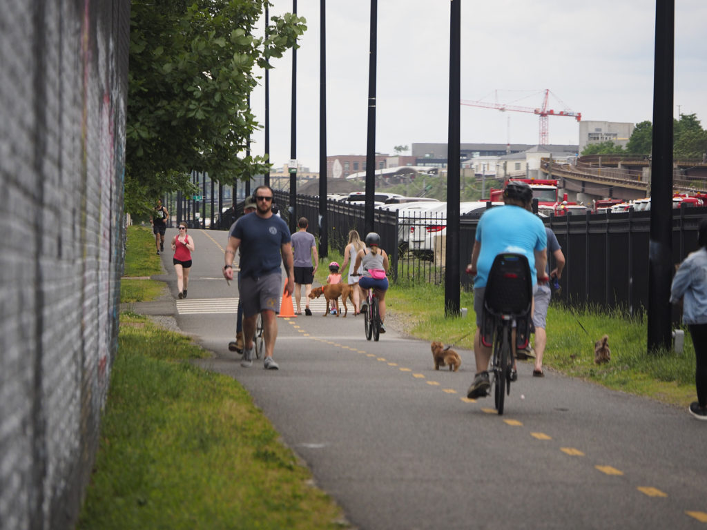 Busy Metropolitan Branch Trail