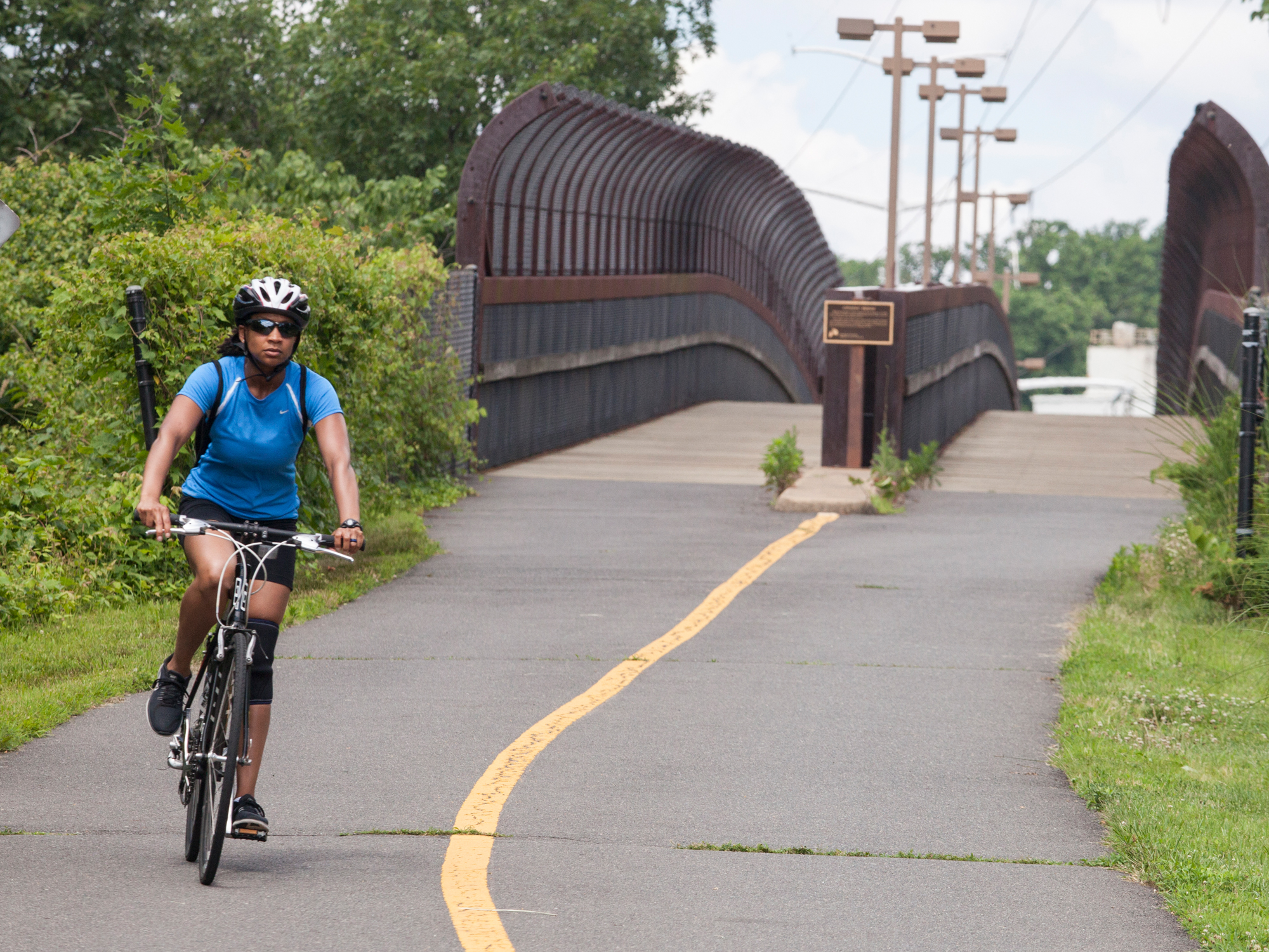 Woman bicyclist on W&OD